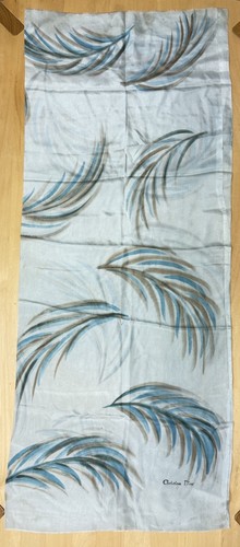 Foulard soie bleu christian - soie,